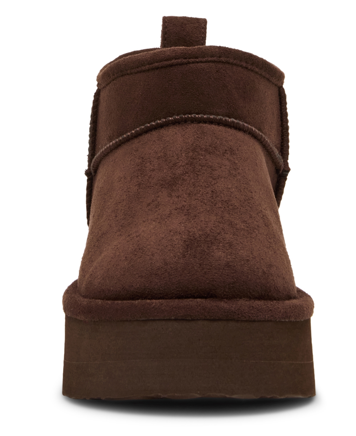 Madden Girl Women's Brave Cozy Mini Platform Booties In Brown