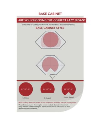 3472 32" Polymer Kidney 2-Shelf Lazy Susan (Certified Refurbished)