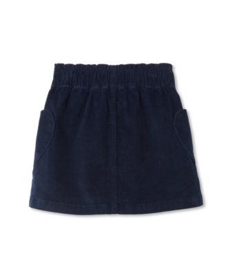 Girls Corduroy Skirt with Heart Pockets