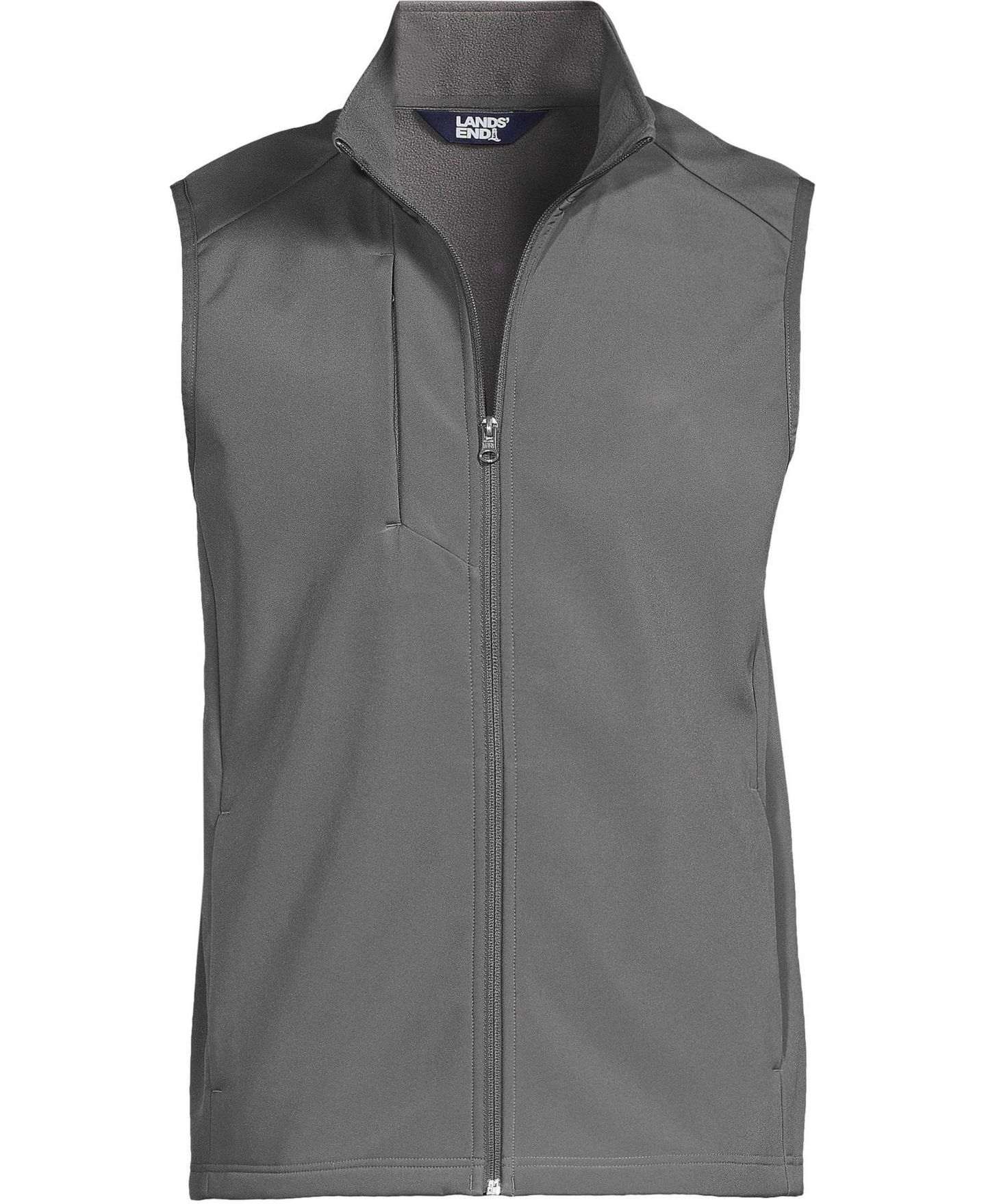 Мужской жилет Lands' End Soft Shell, цвет: Серый — фото 3