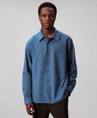 Men's Melange Flannel Classic-Fit Shirt