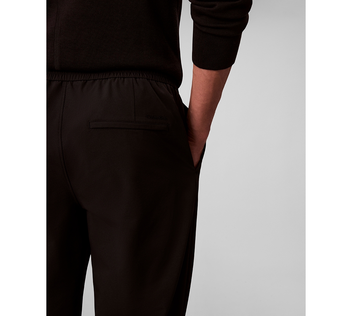 Calvin Klein Men's Regular Fit Elastic Jogger Pants In Brown
