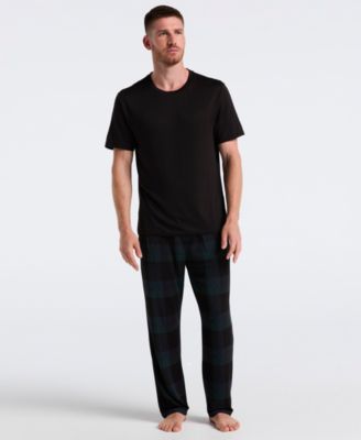 Men's Deluxe Touch Twill Plaid Print Pajama Pants