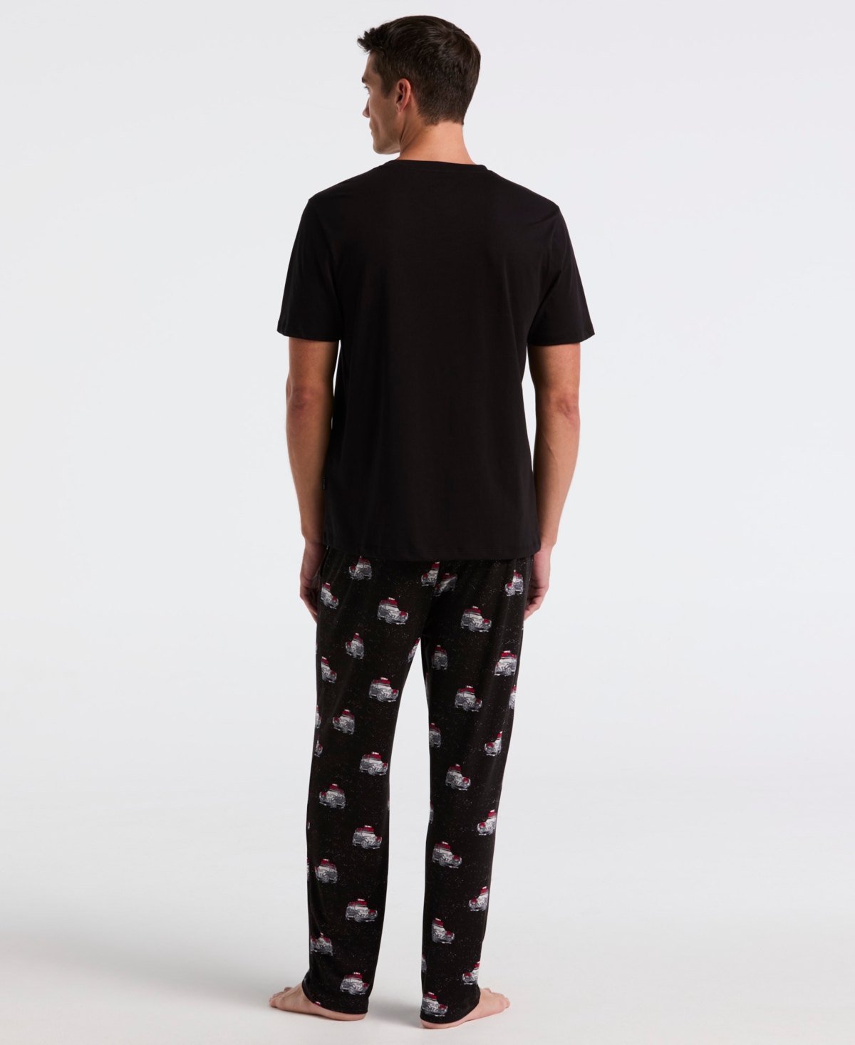 Perry Ellis Portfolio Men's Deluxe Touch Jersey Knit Pajama Pants In Black