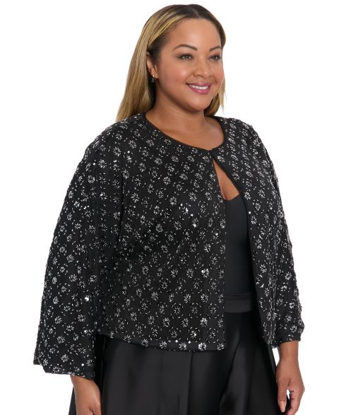 Женские куртки Muse Plus Size Jewel Neck Jacket