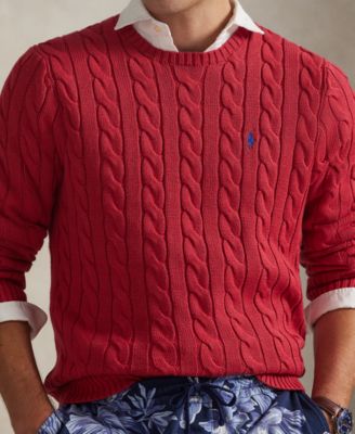 Men's Cable-Knit Cotton Sweater