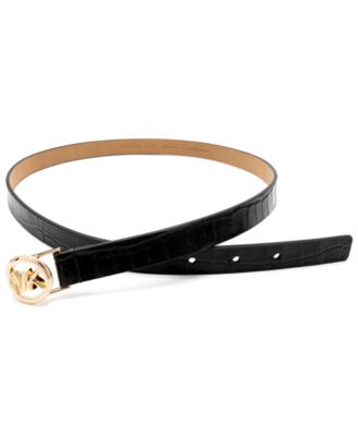 Logo Skinny Leather Belt