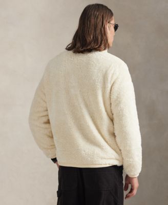 Men's Long Sleeve Curly Pile Fleece Jacket