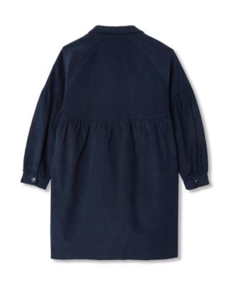 Girls 3/4 Sleeve Corduroy Shirt Dress