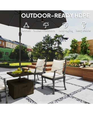 Patio Umbrella Base with Table, Weighted Umbrella Sd,