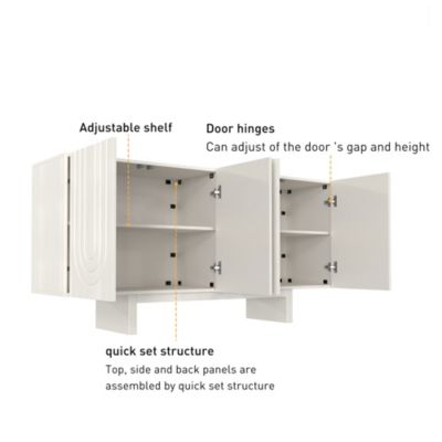 63'' Dining Room Cabinet with MDF Legs