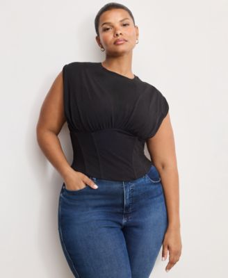 Women's Sleeveless Corset Top, Regular & Plus Size