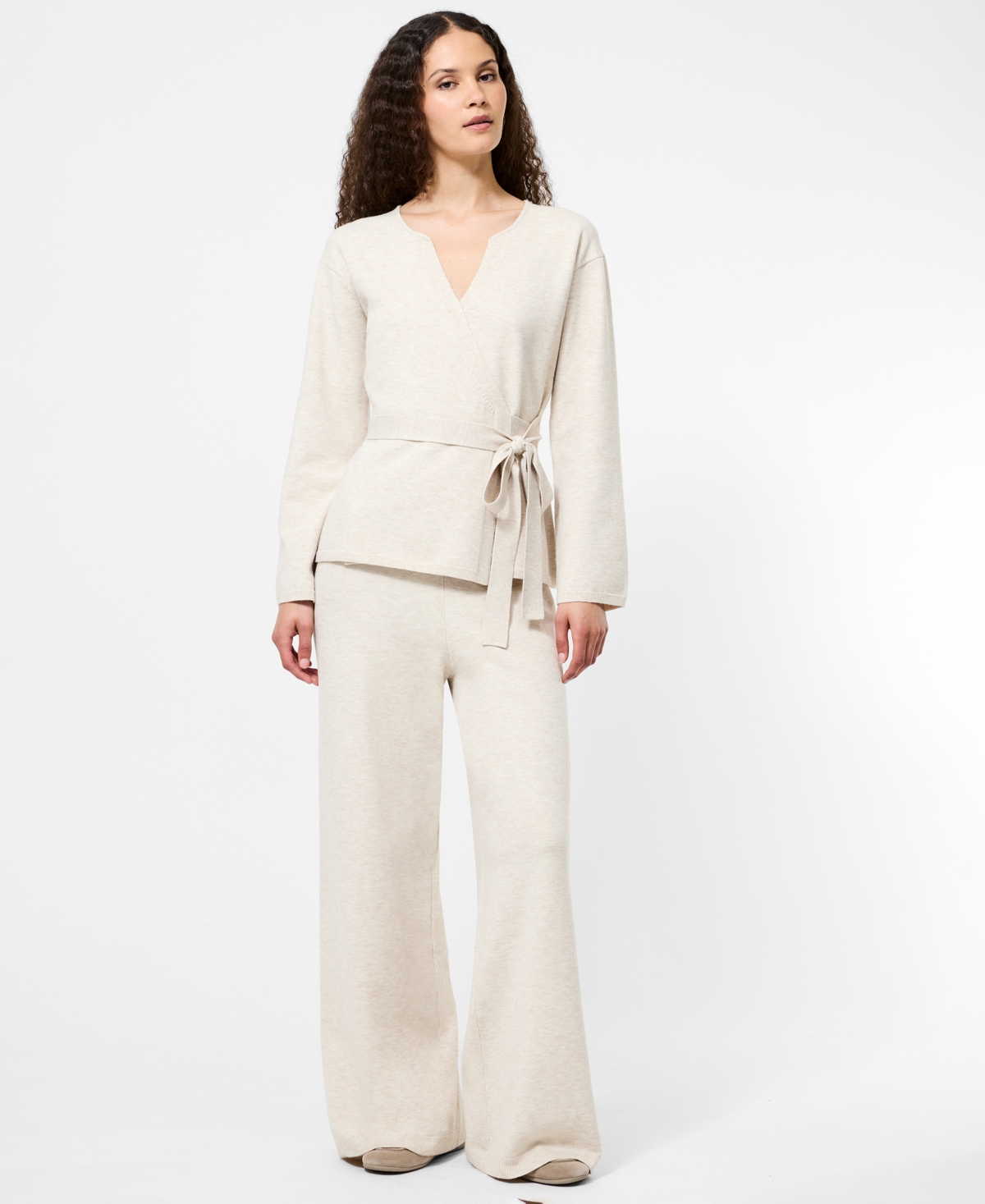 French Connection Marley Wrap Cardigan In White
