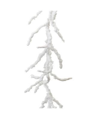 Set of 2 Flocked Twig Garlands for Elegant Winter Decor