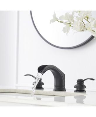 Pop-up Drain Assembly in Spot Resist 8 in. Waterfall Widespread 2-Handle Bathroom Faucet