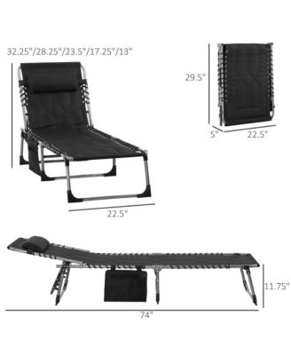 - Comfortable Outdoor Black Chaise Lounge Chair