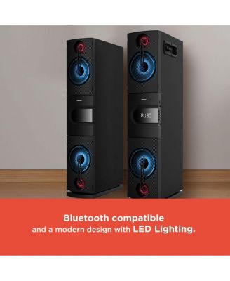 4001975 240W Bluetooth Tower Speaker with FM Radio, Karaoke, and Remote Control