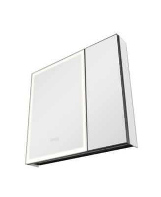 Lighted Medicine Cabinet with HD Tempered Glass Mirror Recessed Wall