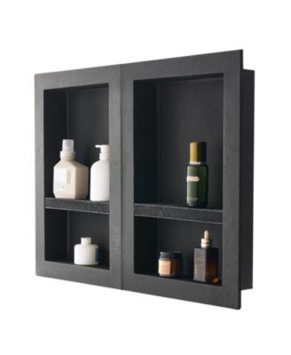 Double Recessed Shower Niche Wall Shelf for Bathroom Storage and Organization