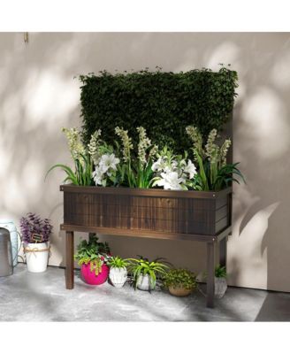 Outsunny Raised Garden Bed with Trellis