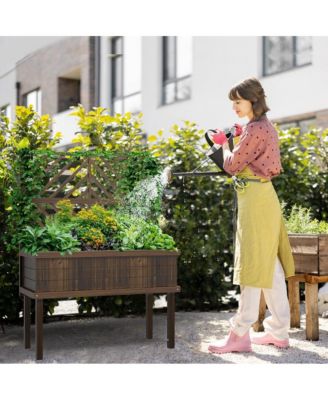 Outsunny Raised Garden Bed with Trellis