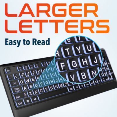 KB20 Big Button Computer Keyboard and Mouse Combo