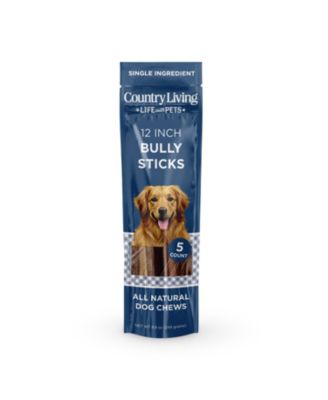 12” Bully Sticks for Dogs – Standard – 5 Count Bag – All-Natural, Single-Ingredient, Long-Lasting Dog Chews