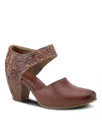 Spring Step Toolie Mary Jane Pump with Hand-Painted Vamp
