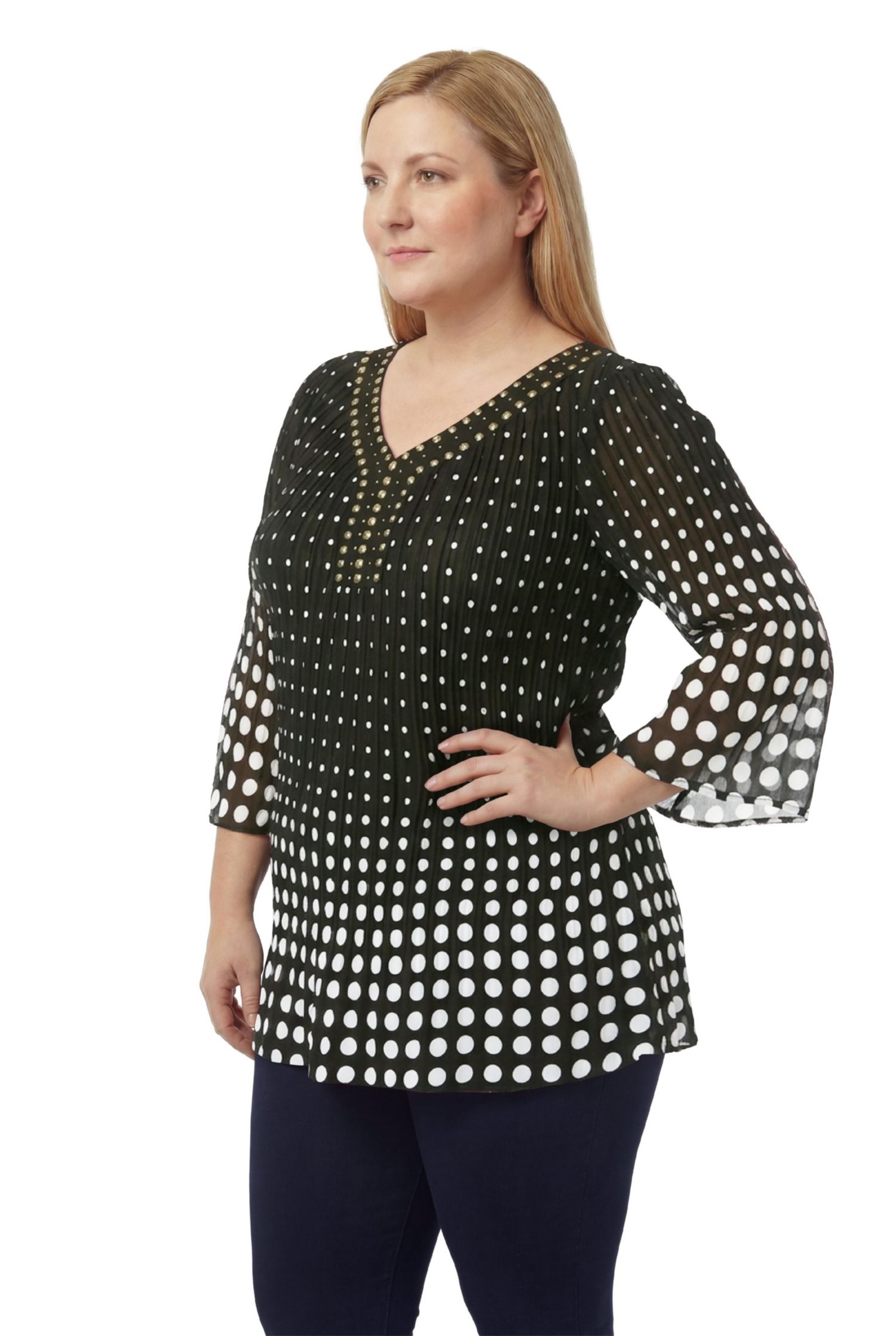 Women's Within Embellished Pleated Blouse