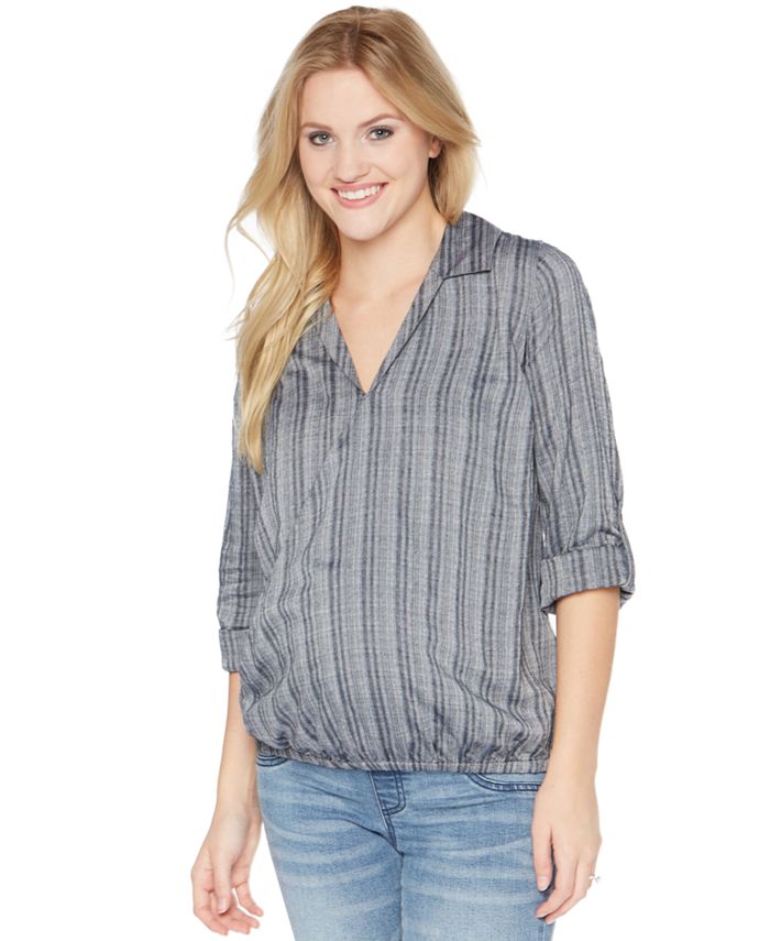 Wendy Bellissimo Maternity Striped Blouse - Macy's