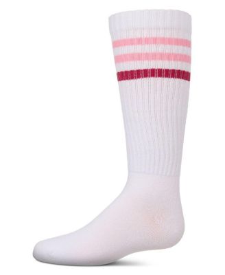 Big Girls TwoTone Varsity Stripe Knee High Socks
