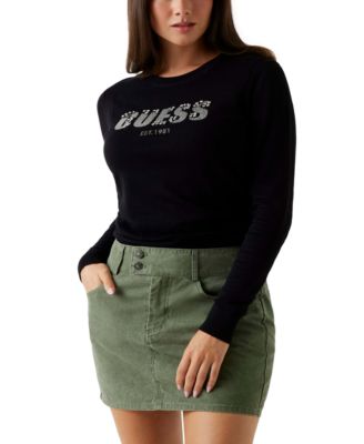 Women's Reyna Logo Detail Long Sleeve Sweater