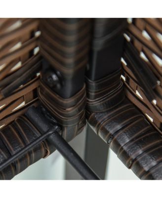 Outsunny Elevated Planter Box with Rattan Look