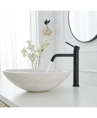 Modern Single Hole Single Handle Vessel Bathroom Vanity Sink Faucet With Pop Up Drain Without Overflow