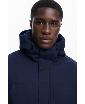 Men's Two-tone parka with hood
