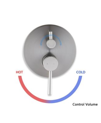 Wall Mounted Round Shower Combo Set with 10" Rain Shower Head and Handheld Shower Head Set with Pressure Balancing Valve, Silver