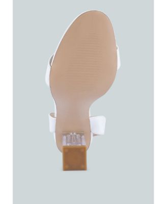 Womens Poloma Clear Block Heel Party Sandals