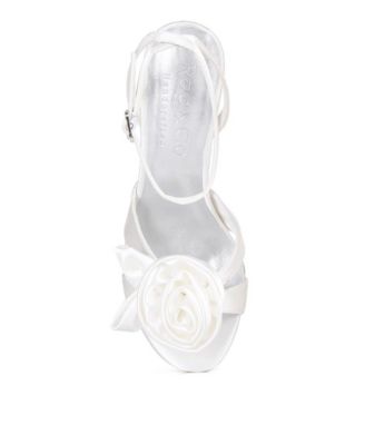 Womens Chaumet Rose Bow Embellished Sandals