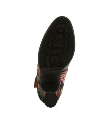 Women's Adodora-Prit Baroque Mary Janes with Velvet and Leather Upper, Scalloped Edges, Antique Buckle, Cushioned Insole, and Sculpted Heel