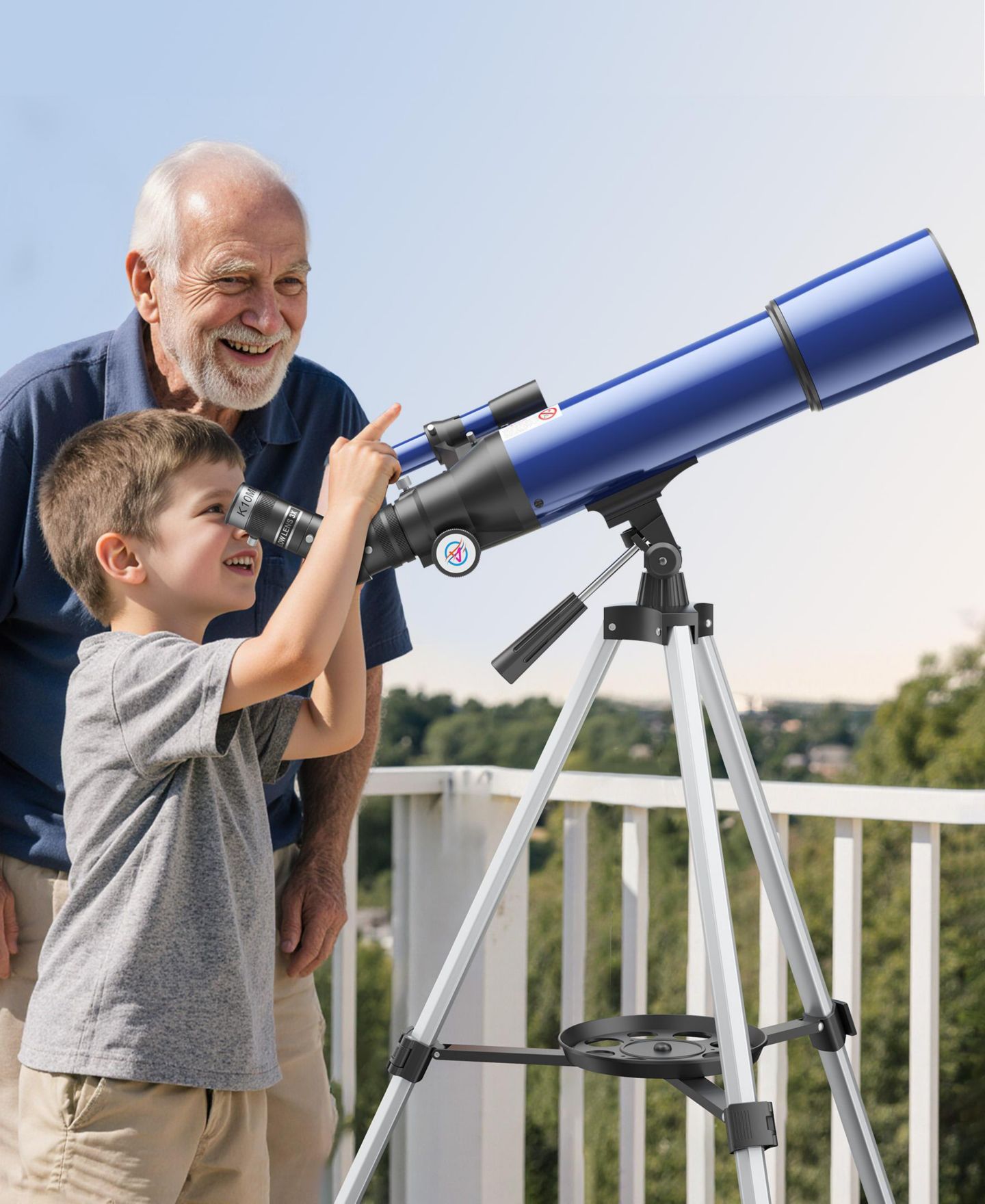 Детские игрушки SUGIFT 80mm Astronomical Refractor Telescope for Beginners, Complete Kit, Ages 8+, цвет: Синий — фото 8