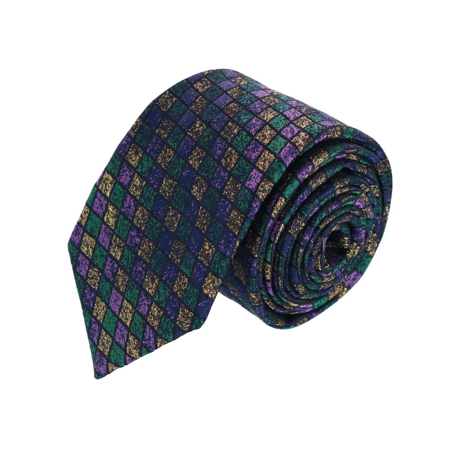 Men's Carnival Diamond Multi-Colored Novelty Silk Necktie