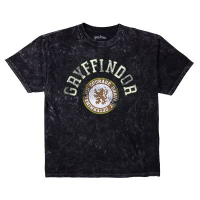 Men's Gryffindor Varsity Blue Vintage Mineral Wash Crew Neck Short Sleeve T-shirt