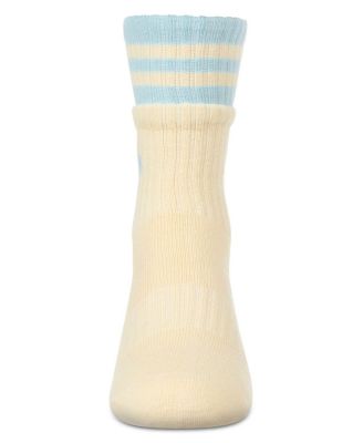 Little Girls Sport Rib Heart Crew Socks