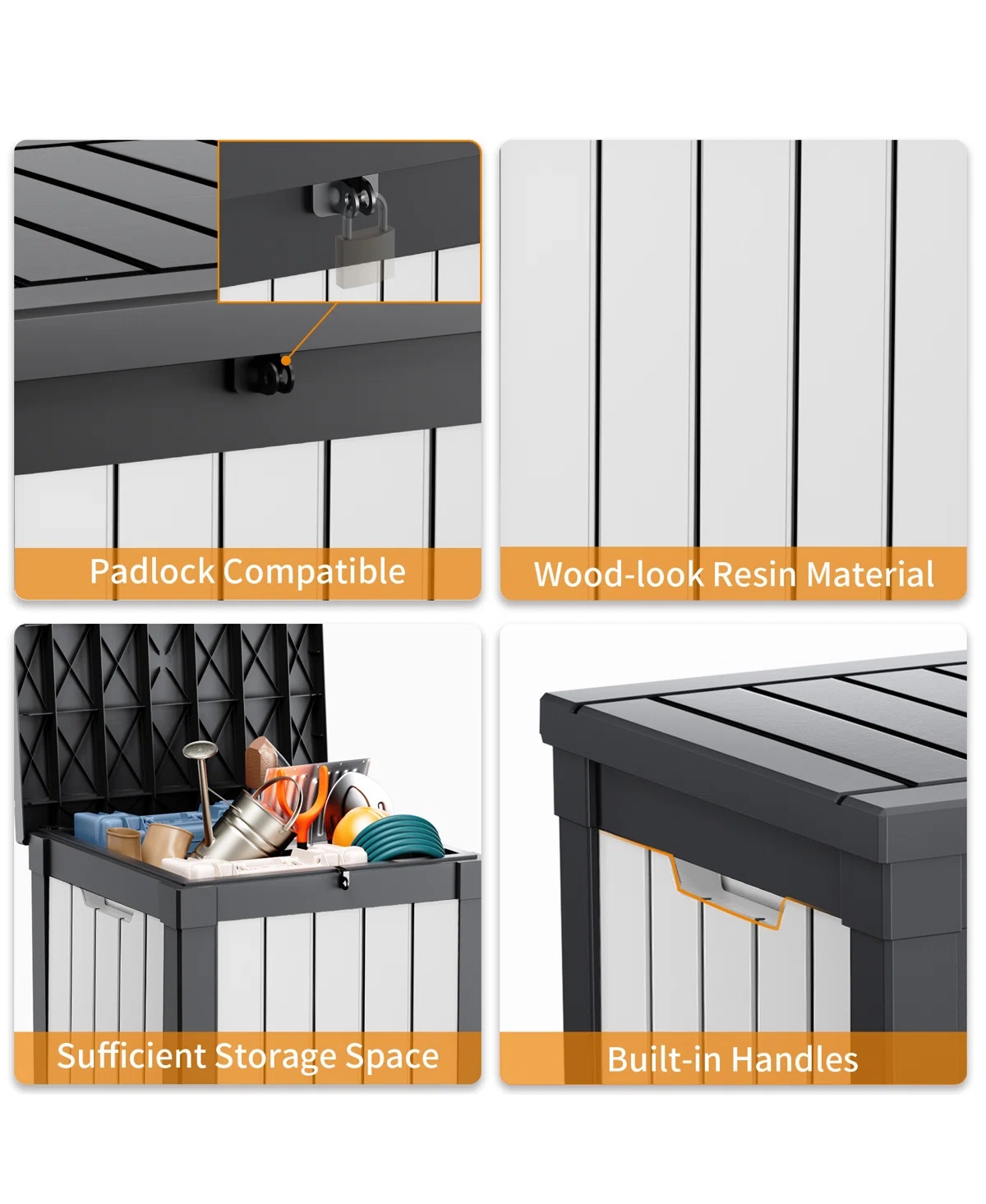 Chic Crate-50 Gallon Plastic Deck Box
