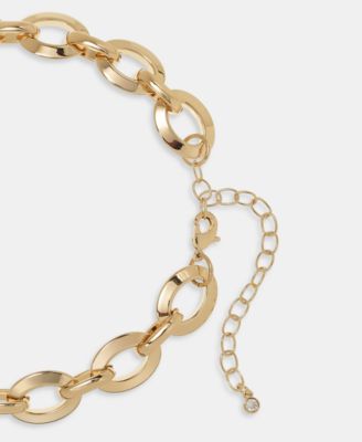 Pav&eacute; Gold Tone Oval Link Collar Necklace, Macy's Exclusive