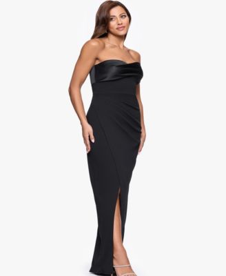 Women's Strapless Satin Dress