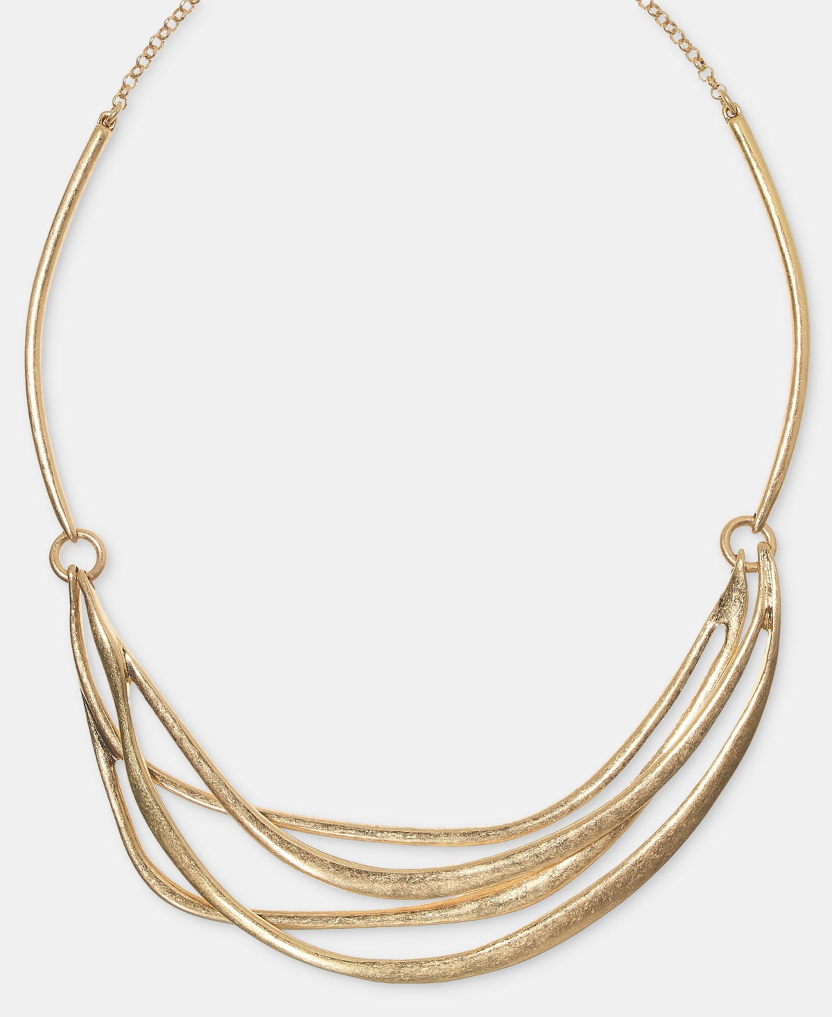 Style & Co Layered Structured Collar Necklace, 18" + 3" Extender, Macy's Exclusive In Gold