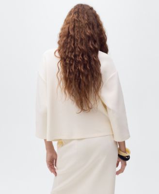 Women's Pockets Three-Quarter Sleeve Jacket