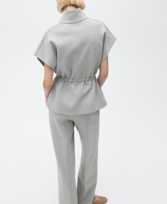 Women's Adjustable Waistband Short-Sleeved Jacket