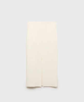Women's Slit Detail Cotton Skirt